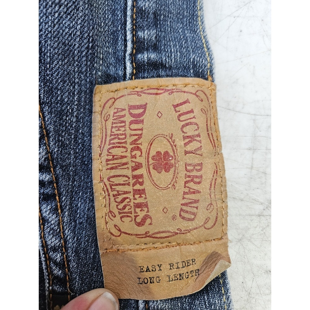 Lucky Brand Jeans Women's Blue Easy Rider Button-Fly Denim Size 12 | 31 Long Len - Picture 9 of 10